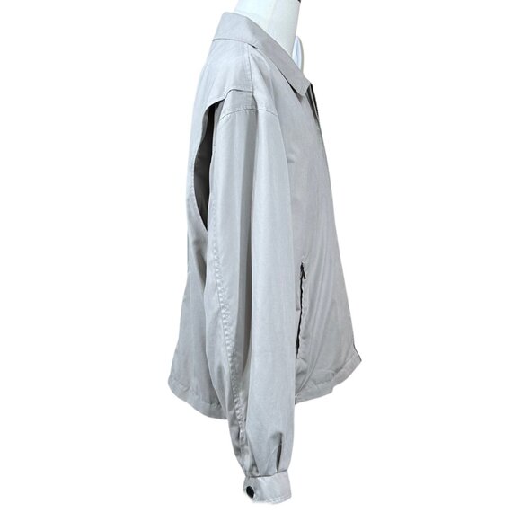 London Fog Gray Golf Microfiber Full Zip 7 Pocket Windbreaker Jacket Size XL - Picture 2 of 15